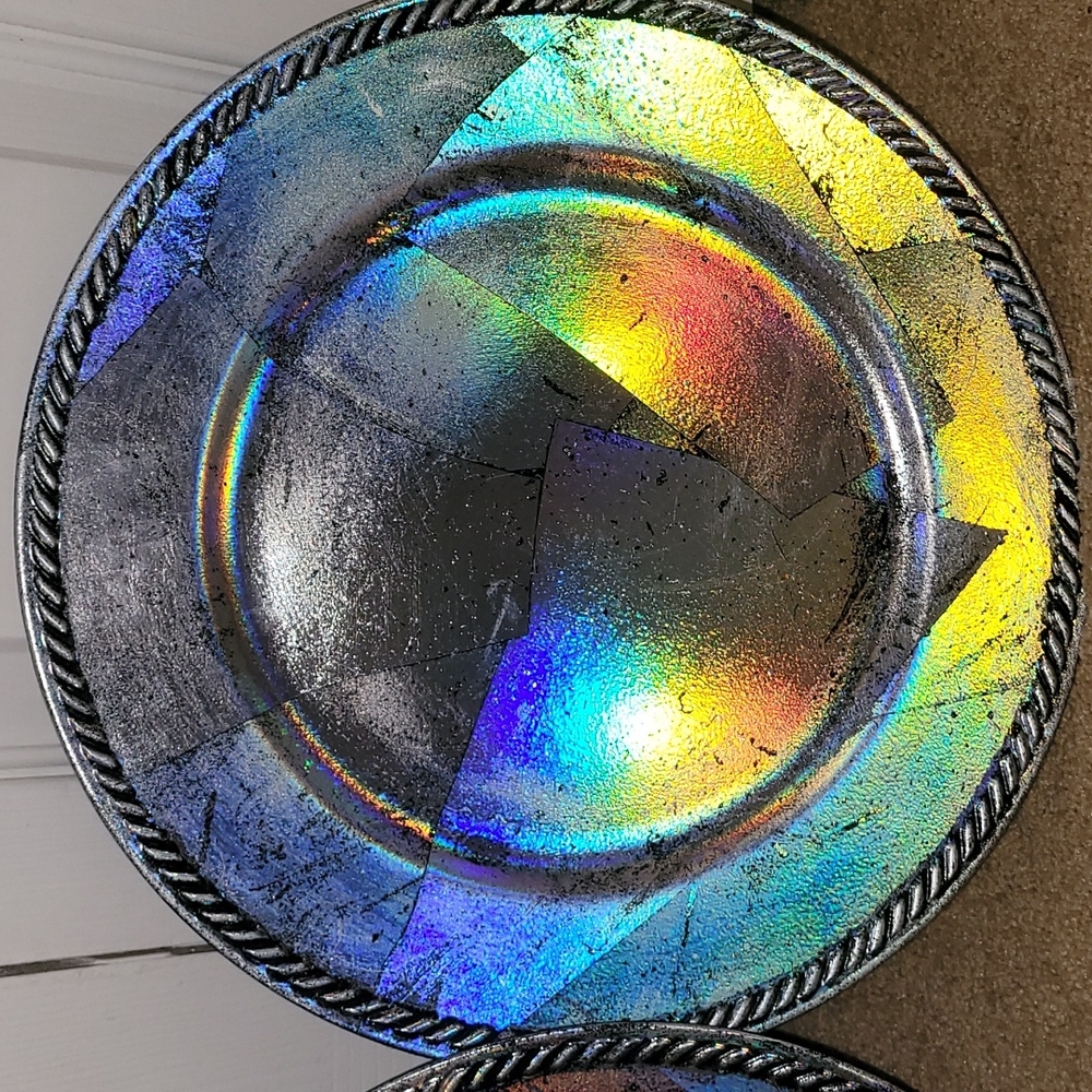 🎉💜Host Pick💜🎉Hand Crafted Foiled Chargers - Picture 8 of 9